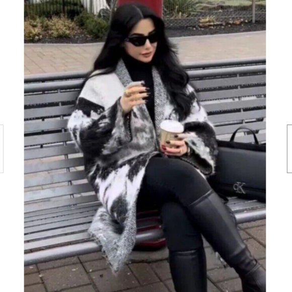 NWT Zara Open Front Knit Coat - Picture 2 of 12
